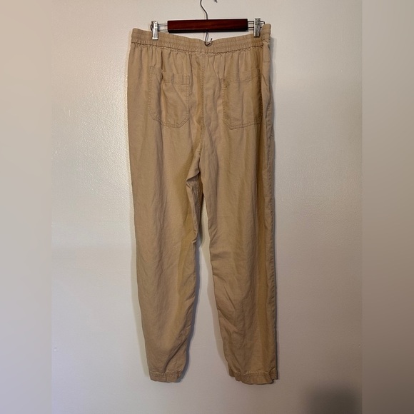 J. Crew Seaside Linen Blend Straight Leg Pant in Desert Sand size Large Tall - Picture 6 of 8